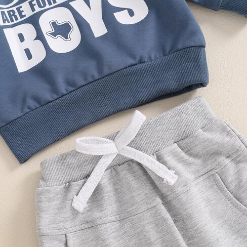 Toddler Baby Boy Football Outfit Football Embroidery Sweatshirt Pullover Casual Jogger Pant 2Pcs Fall Sport Clothes in Saudi Arabia