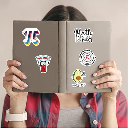 100 قطعة من ملصقات الرياضيات المضحكة وملصقات الرسوم المتحركة ذات الصلة بالرياضيات وزجاجات المياه وملصقات السيارة للكمبيوتر المحمول - هدايا مثالية للفتيات والمراهقين (الرياضيات) in Kuwait