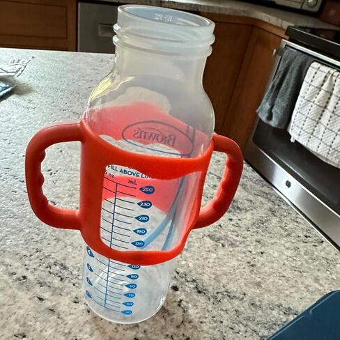 4 Pcs Baby Bottle Handles, Silicone Bottle Handles for Dr Brown Narrow Baby Bottles, Baby Bottle Holder with Easy Grip Handles to Hold Their Own Bottle, BPA Free Universal Bottle Handle Cover in Saudi Arabia
