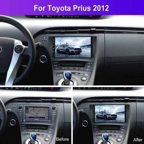 2G+64G لسيارة Toyota Prius 2010-2015 Android Car Stereo Radio Carplay Android Auto، Rimoody شاشة لمس 9 بوصة نظام تحديد المواقع GPS بلوتوث FM HiFi WiFi + كاميرا احتياطية AHD in Saudi Arabia