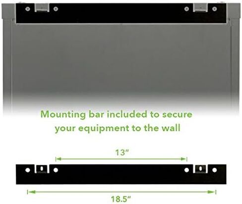 NavePoint 12U Deluxe IT Wallmount Cabinet Enclosure 19-Inch Server Network Rack with Locking Glass Door 16-Inches Deep Black with Shelves in Saudi Arabia