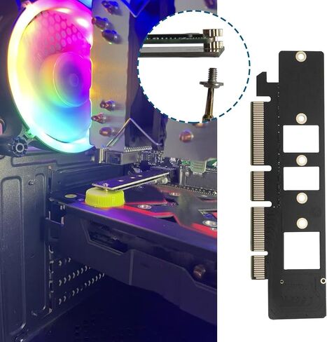 The Lord of the Tools NVMe M.2 M-Key NGFF NVME AHCI SSD to PCIe Express 3.0 16x 4X to NVMe M.2 Adapter Card for 110mm 80mm SSD 128x36mm, Black in Saudi Arabia