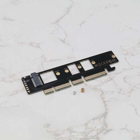 The Lord of the Tools NVMe M.2 M-Key NGFF NVME AHCI SSD to PCIe Express 3.0 16x 4X to NVMe M.2 Adapter Card for 110mm 80mm SSD 128x36mm, Black in Saudi Arabia