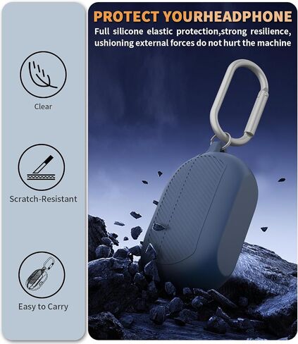 for Beats Solo Buds(2024) Case Cover with Cleaner Kit, Soft Silicone Shockproof Protective Cover Compatible with Beats Solo Buds True Wireless Earbuds Charging Case with Carabiner-Apricot in Saudi Arabia