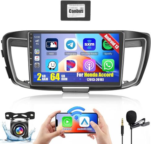 [2+64GB] Ohradio Android 13 Car Stereo for Honda Accord 9th 2.4L (Auto A/C) 2013-2016 with Wireless Carplay Android Auto, 10.1" HD Touchscreen Car Radio with BT GPS WiFi SWC FM RDS DSP in Saudi Arabia