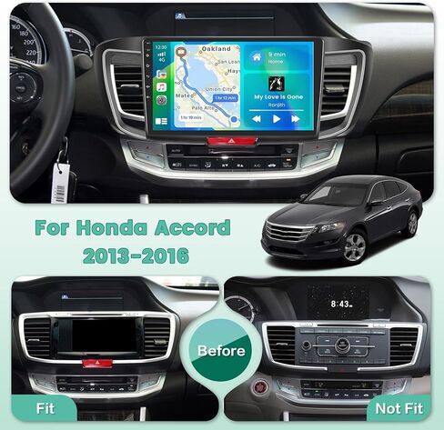 [2+64 جيجابايت] ستيريو سيارة Ohradio Android 13 لسيارة Honda Accord 9th 2.4L (Auto A/C) 2013-2016 مع Carplay Android Auto، راديو سيارة بشاشة لمس عالية الدقة 10.1 بوصة مع BT GPS WiFi SWC FM RDS DSP in Saudi Arabia