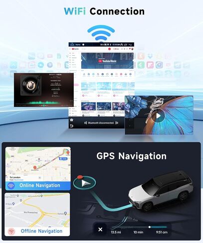 ستيريو راديو السيارة 2G+64G لسيارة شيفروليه تشيفي كروز J300 2009-2014 مع CarPlay/Android Auto، 9.7 بوصة Android 13 شاشة تعمل باللمس GPS Navi WiFi Bluetooth Mirror Link SWC HD كاميرا احتياطية in Saudi Arabia