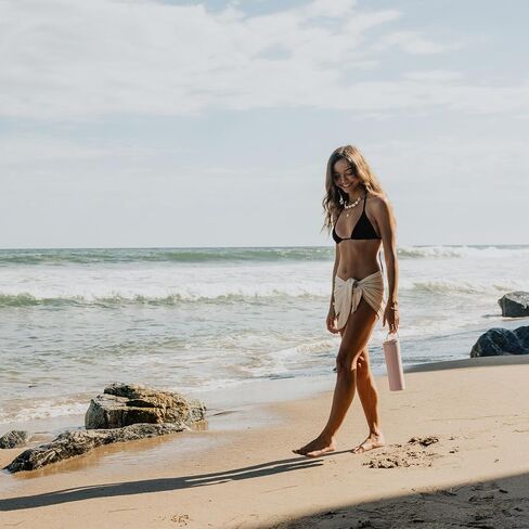 زجاجة مياه معزولة من الزجاجة، أكواب قهوة مع غطاء مزدوج الاستخدام وقش، كوب قهوة مثلج مزدوج الجدار للنساء والرجال، كوب من الفولاذ المقاوم للصدأ سعة 24 أونصة بمقبض in Kuwait