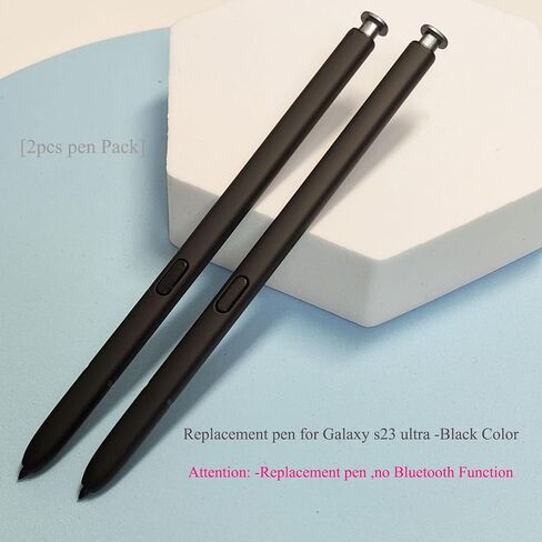 (2pcs Pen Pack) (no Bluetooth) Galaxy s23 Ultra Replacement s Pen,s23 Ultra Stylus Pen Replacement Parts for Samsung Galaxy s23 Ultra (5G) s918 6.8 Inches (Black) in Saudi Arabia
