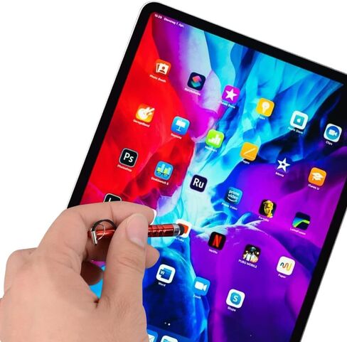 ICLOVER 10 قطع قلم شاشة لمس قصير حاد، قلم شاشة صغير مع موصل جاك 3.5 ملم لهاتف iPhone 14/13/12/11/PRO/Max/PRO/Max/SE2/X/XS MAX، iPad Pro/Air/Mini، iPod ، كيندل، سامسونج S21/S20+/نوت 20 in Kuwait