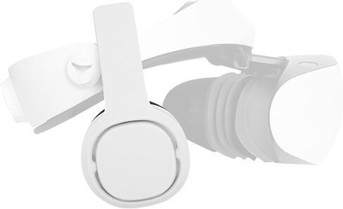 سماعات الرأس PH2 ستيريو VR لجهاز PS VR 2 - تصميم بمشبك سهل التركيب والإزالة - تبدو أنيقة مع جهاز توجيه الكابل - أكثر راحة من سماعات الأذن (غطاء أذن D70mm باللون الأبيض) in Kuwait