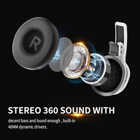 سماعات الرأس PH2 ستيريو VR لجهاز PS VR 2 - تصميم بمشبك سهل التركيب والإزالة - تبدو أنيقة مع جهاز توجيه الكابل - أكثر راحة من سماعات الأذن (غطاء أذن D70mm باللون الأبيض) in Kuwait