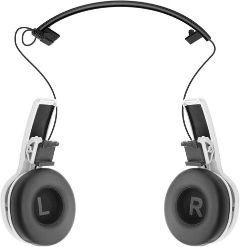 سماعات الرأس PH2 ستيريو VR لجهاز PS VR 2 - تصميم بمشبك سهل التركيب والإزالة - تبدو أنيقة مع جهاز توجيه الكابل - أكثر راحة من سماعات الأذن (غطاء أذن D70mm باللون الأبيض) in Kuwait