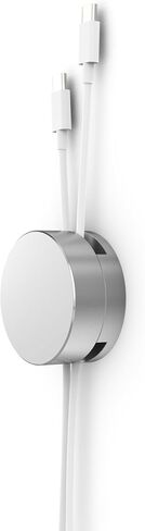Magnetic Cable Anchor XL | Premium Aluminum Dual Cord Organizer | 2" Diameter Desktop Cable Management for Home & Office | Stylish, Sturdy, & Functional | (Silver) in Saudi Arabia