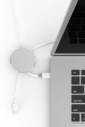 Magnetic Cable Anchor XL | Premium Aluminum Dual Cord Organizer | 2" Diameter Desktop Cable Management for Home & Office | Stylish, Sturdy, & Functional | (Silver) in Saudi Arabia