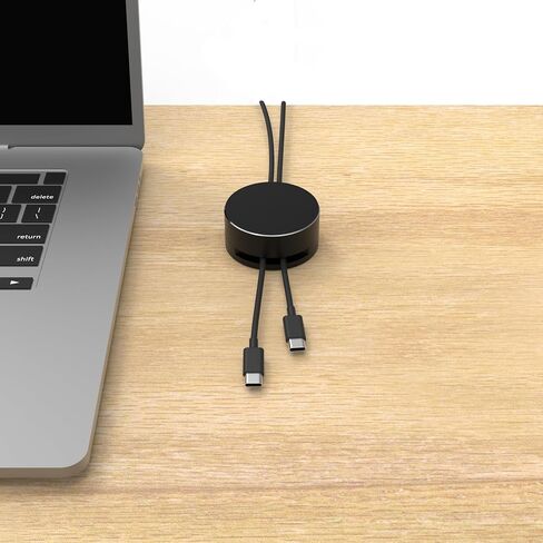 Magnetic Cable Anchor XL | Premium Aluminum Dual Cord Organizer | 2" Diameter Desktop Cable Management for Home & Office | Stylish, Sturdy, & Functional | (Silver) in Saudi Arabia