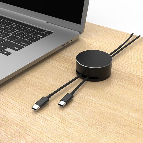 Magnetic Cable Anchor XL | Premium Aluminum Dual Cord Organizer | 2" Diameter Desktop Cable Management for Home & Office | Stylish, Sturdy, & Functional | (Silver) in Saudi Arabia