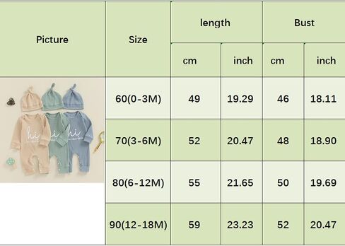 FOMOYUU Newborn Baby Girl Boy Letter Print Clothes Outfits Casual Long Sleeve Crew Neck Jumpsuits Romper with Hat in Saudi Arabia