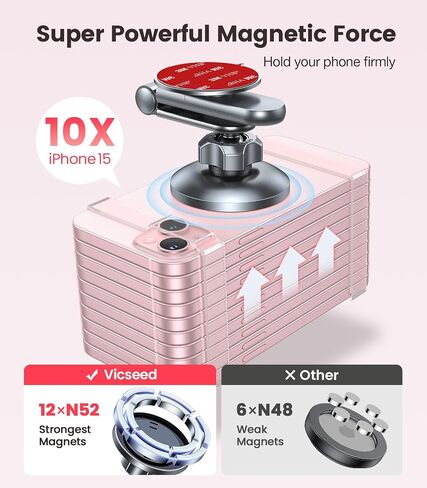 VICSEED Tesla Phone Mount - أقوى قوة مغناطيسية - حامل هاتف Tesla مخفي قابل للطي مناسب لجميع الهواتف، Tesla Model 3 Model Y لحامل السيارة MagSafe، ملحقات Tesla Model 3، ملحقات Tesla Model Y in Saudi Arabia