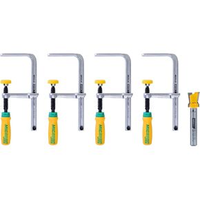 Micro Jig DVC-538MB-25 Matchfit Dovetail Clamps (4-Pack Exclusive) + Matchfit Dovetail Router Bit -1/4" Shank Bundle