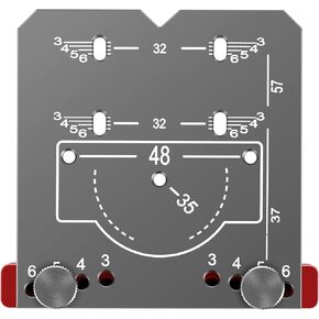 Hinge Punch Locator, Aluminum Alloy High Precision 35MM Hinge Drill Guide Portable Hinge Template Hinge Drilling Jig Kit, Hole Punch Locator Kit for Door Cabinet Cupboard Hinges Mounting (1)
