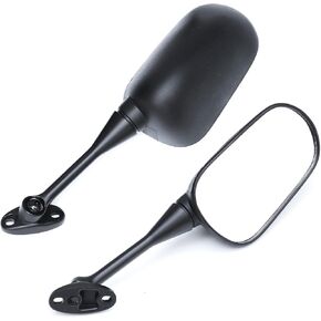 M10 Side View Mirrors Black - Universal Motorcycle Rear Mirror Parts Compatible Yamaha MT-09 FZ-07 FZ-25 V-max SV1900 XT-660 Warrior, Kawasaki Ninja Z1000 Z750 ER-6F ER-6N Versys Z125 pro