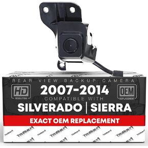Rear View Backup Camera - Compatible with 2007-2013 Chevrolet Silverado; GMC Sierra 1500 2500 3500 - Reverse Park Assist Camera Replacement - OEM 23146157, 590-084