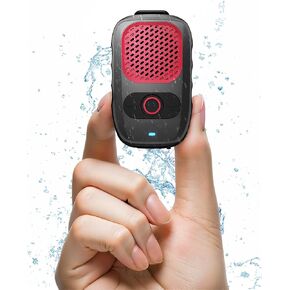 Wearable Waterproof Bluetooth Speaker, Portable Clip-On Wireless Jobsite Speaker, Up to 16 Hours Battery Life, IPX6 Wateproof, Built-in Noise-Cancelling Mic for Hands-Free Music and Call