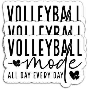 (3Pcs) Volleyball Stickers, Volleyball Heart Vinyl Decals for Water Bottle in Saudi Arabia