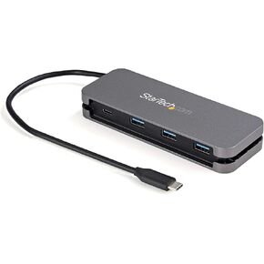 StarTech.com 4 Port USB C Hub - 3X USB-A/1x USB-C - 5Gbps USB 3.0 Type-C Hub (3.2/3.1 Gen 1) - Bus Powered - Portable USB-C to USB-A Adapter Hub - 11.2" (28.5cm) Cable w/Cable Management (HB30CM3A1CB)