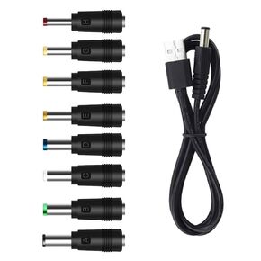 USB to DC Power Cable,11 Connectors Adapter for HUB Splitter,Mini Fans,DJ Controller, LED Lights, Electronic Devices Routers Speakers LCD CCTV Cameras TV Box (11 Connectors Adapter)