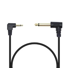 90 Degree 1/8 TS to 1/4 TS Cable, Right Angle 3.5mm Mono Male to 1/4 Mono Male Adapter Audio Cable for Guitar, Laptop,Speaker, Amplifiers(117in)
