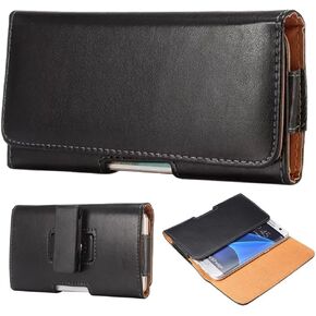 Magnetic Faux Leather Small Belt Case Swivel Clip Phone Holster Pouch Holder for iPhone 13 Mini, 12 Mini, 11 Pro, SE 2022 2020, iPhone 8 7 XS X/Galaxy S10e S7 J2 Pure J3 / Pixel 5, 4a, 3 2