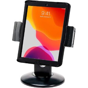 Universal Desk Mount - CTA Quick-Connect Desk Mount for Tablets for iPad 10th Gen 10.9" - iPad Mini 5 - iPad Gen 7/8/9 - iPad Pro 12.9" - Galaxy Tab S3 9.7" - Galaxy Tab A & More - Black (PAD-QCDM)