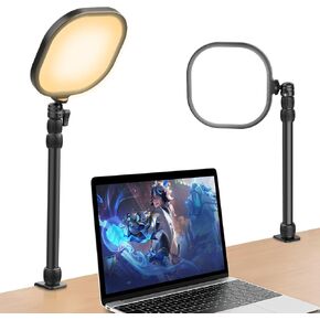 ULANZI K7 Streaming Video Conferencing Light with Stand C-Clamp, Brightness/Color Temperature Adjustable 15W Ring Light Key Light for Video Calls Zoom Meeting Home Office Monitor Webcam Light in Saudi Arabia