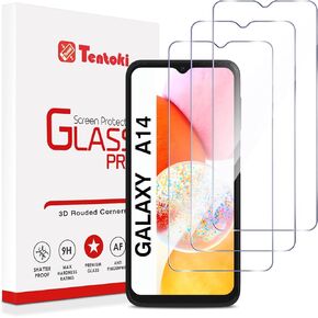 3 Pack Screen Protector for Samsung Galaxy A14 5G /4G 6.6 Inches, Tempered Glass Bubble-Free [0.26 mm] [Anti-Scratch, 9H Hardness] Ultra Transparent