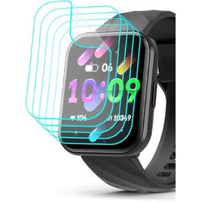 [5 Pack] for Kumi KU6 Smart Watch Screen Protector 1.96", PET Film [Case Friendly] [HD Transparency] [Anti-Fingerprint] [Anti-Scratch] [Bubble Free] Designed for Kumi KU6 Screen Protector