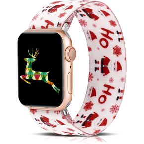 TOYOUTHS Compatible with Apple Watch Band Halloween Elastic Scrunchies Stretchy Nylon Women for iWatch Ultra 1/2 (49mm), Series 9/8/7(41mm 45mm), Series SE/6/5/4(40mm 44mm), Series 3/2/1(38mm 42mm)