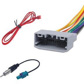 3 PCS Car Radio Stereo Wiring Harness Connector, Durable Vehicle DVD Speaker Audio Repair Wiring Cable Accessories, Compatible with Jeep Compass Wrangler Dodge (Multicolored)