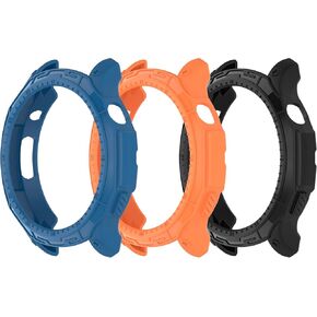 [3Pack] Fit for GTR 4 Watch Case Cover TenCloud Anti-Scratch Lightweight Shockproof Bumper Case Cover Compatible for Amazfit GTR 4 (Black+Orange+Blue)