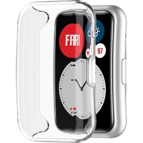 Screen Protector Cases Compatible with Huawei Watch Fit Accessories Covers Scratched Full Coverage Soft TPU Protective Case (7Colors)