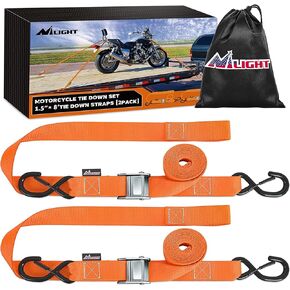 Nilight Truck Straps 4"×30’ Orange Heavy Duty Winch Straps with Flat Hook Break Strength 16800LBS WLL 5400LBS Cargo Straps for Flatbeds Trucks Trailers Farms Rescues Tree Saver (10PACK)