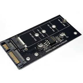 2.5 SATA3.0 to NGFF M.2 SATA SSD Hard Drive Adapter Converter PC Host SATA 22pin to NGFF M.2 B-Key SATA SSD Hard Drive Expansion Card Adapter Plate Black