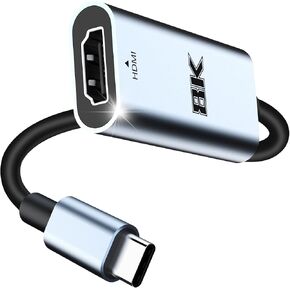 USB C to HDMI 2.1 Adapter [8K@60Hz,4K@144Hz], Type C to HDMI 2.1 Adapter [48Gbps/HDCP2.3/HDR], Thunderbolt 3/4 to HDMI Converter/Thunderbolt 4 to HDMI 2.1 for Laptop, Tablet,iPhone 15 Series