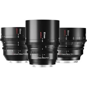 7artisans 85mm 50mm 35mm T2.0 Cine Lens Kit Full Frame Large Aperture for E-Mount A6000 A6300 A6400 A7C A7SII A7MII A7MIII A7MIV A9 A7RII A7RIII