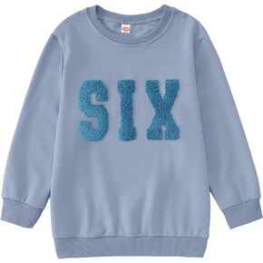 Toddler Baby Boy Girl Birthday Outfit One/Two/Three/Four/Five/Six/Seven Embroidery Sweatshirt Tops Bday Party Shirt