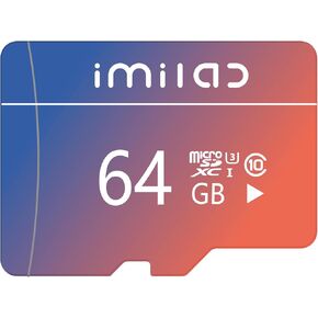 IMILAB microSDXC UHS-I Memory Card, U3, A2, V30, Class 10, Micro SD Card Compatible with IMILAB Security Camera (64, GB)