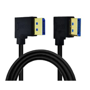 Displayport 1.4 Cable 8K@60Hz, Dafensoy 90 Degree Right Angled Displayport Male to Left Angled Displayport Male Cable, Support 8K/60Hz, 4K/144Hz Audio Video Speed up to 32.4Gbps (3.3Feet(1M))