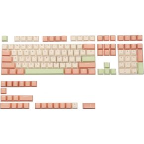 Doubleshot PBT Keycaps Cherry Profile Keyset US-ANSI Layout Key Caps for 61/68/75/81/84/87/98/104/108 MX Switches Mechanical Keyboards (Peach Pink Keyset) in Saudi Arabia