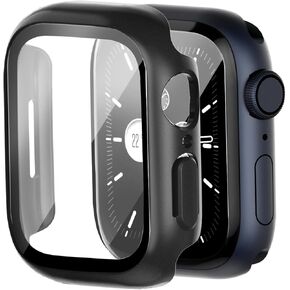 MOBDIK 2 Pack Hard Protective Case with Tempered Glass Screen Protector Compatible with Apple Watch Ultra 2 (2023) / Ultra 49mm, Keep Original, Full Protection, Anti-Scratc, High Definition